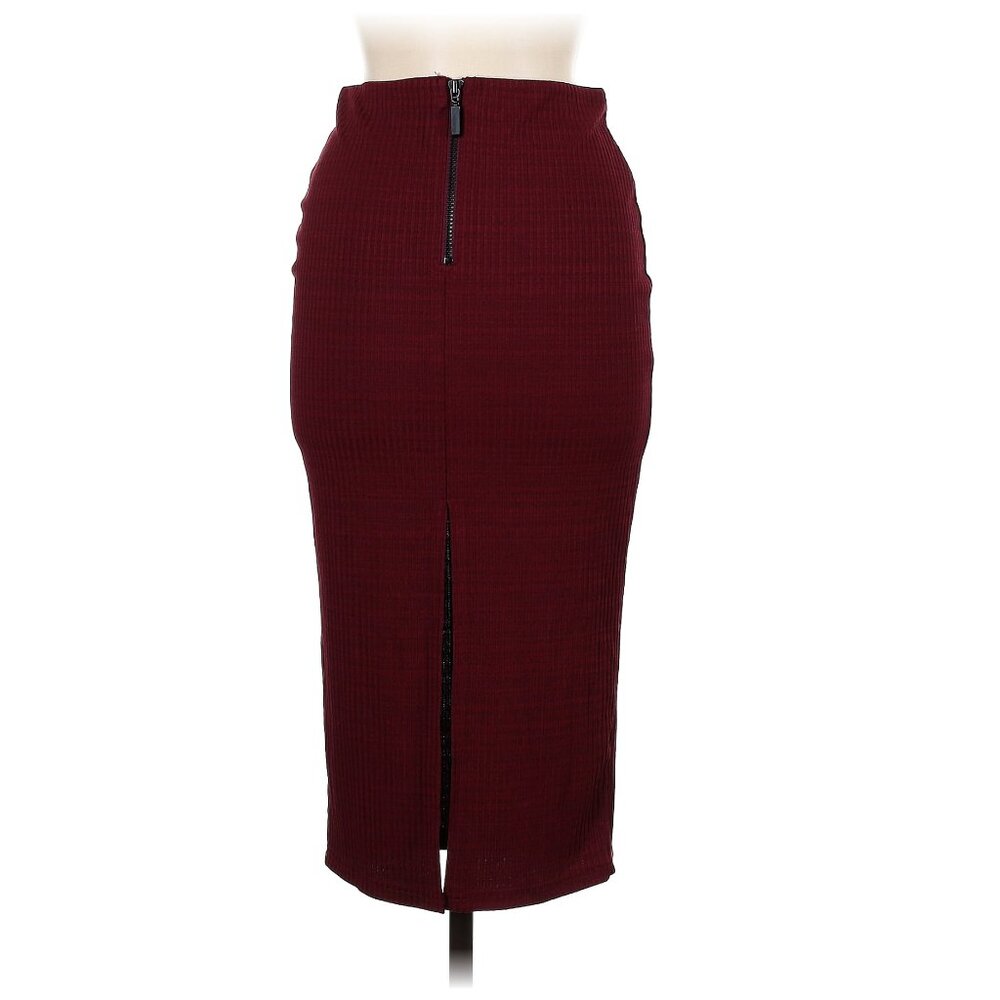 Long Ribbed Sultry Red Wiggle Skirt - Super comfortable stretchy material! NWOT